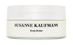 Susanne Kaufmann Body Butter – cream-colored glass jar with white lid, white background – skin care