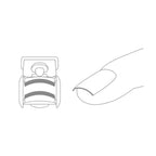 Arch Shaped Nail Clippers – schematic illustration, white background – nail care
