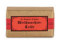 St. Birgittas Original Weihnachts-Seife – goldene Verpackung mit rotem Etikett, weißer Hintergrund – Hautpflege