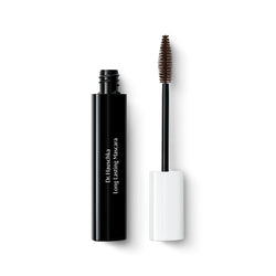Dr. Hauschka Long Lasting Mascara 02 Braun – schwarzer Tubus, weißer Deckel, weißer Hintergrund – Wimpernmake-up