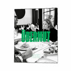 Übermut Parfum – green text on black-and-white restaurant photo, white background – perfume