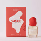 Fascent Sel À Vie Eau de Parfum – 30ml glass bottle with red spray cap, red box, white background – perfume