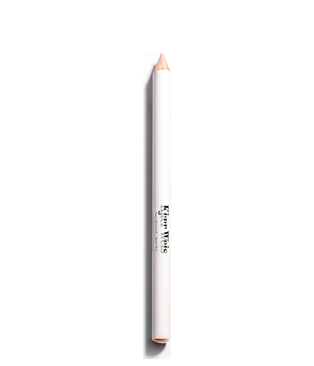 Kjaer Weis Eye Pencil Bright Refill – weißer Stift, roségoldene Spitze, weißer Hintergrund – Augenmake-up