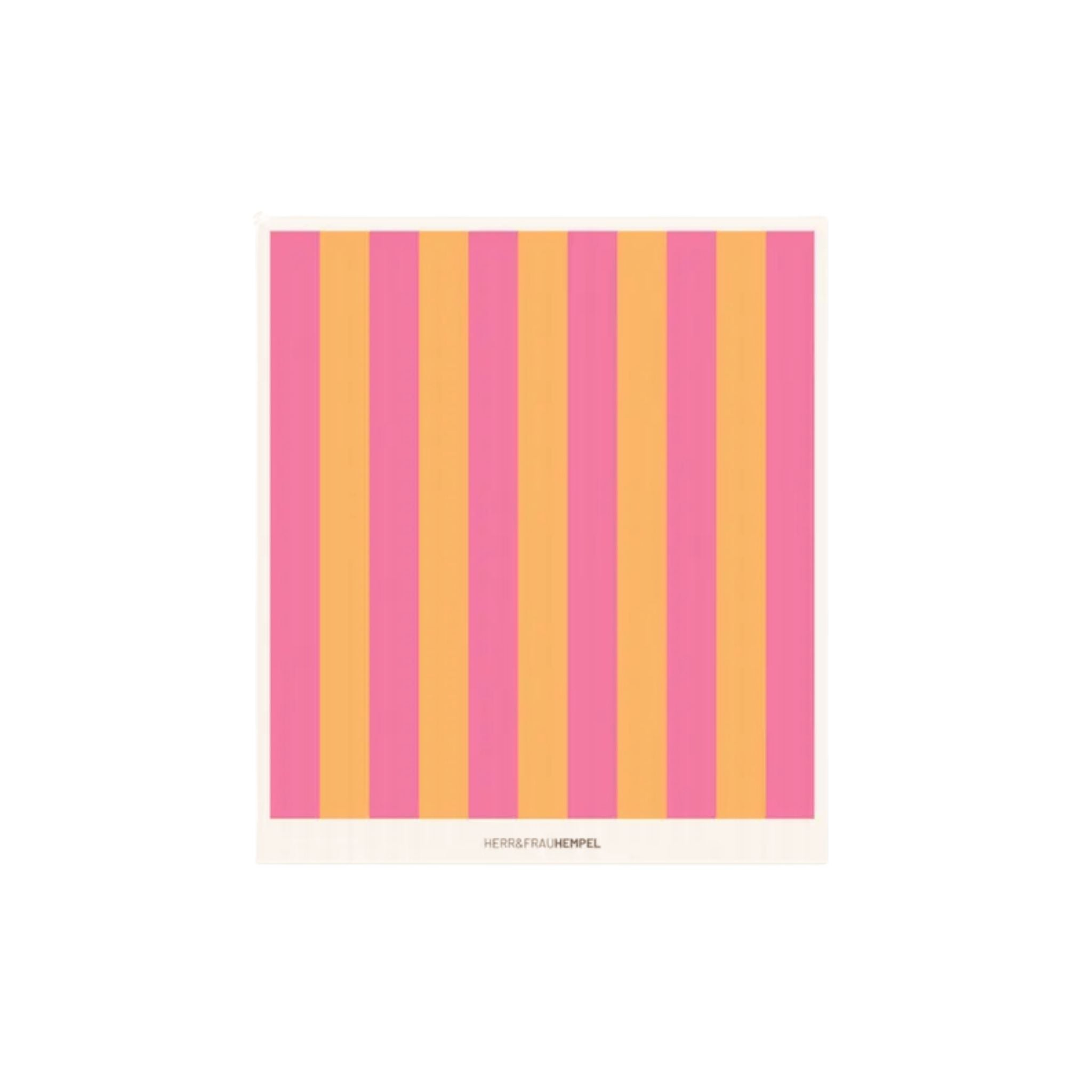 Schwammtuch Streifen pink/orange