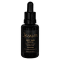 Ipsum Best Skin Face Oil – schwarze Glasflasche 30ml mit Pipettenverschluss, weißer Hintergrund – Hautpflege