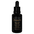 Ipsum Best Skin Face Oil – black glass bottle 30ml with dropper cap, white background – skin care