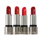Kjaer Weis Red Edit Lipstick – silver tube, red shade, black band, white background – lipstick