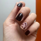 Nail Tattoo Kuhflecken braun