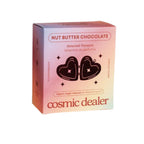 Cosmic Dealer Nut Butter Chocolate – pink-orange box, heart design, white background – candy