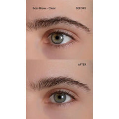 Boss Brow Clear Augenbrauen-Gel vorher-nachher-Vergleich – definierte Brauen – Augenbrauenpflege