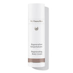 Dr. Hauschka Regenerating Body Cream – white tube with brown band, white background – body care