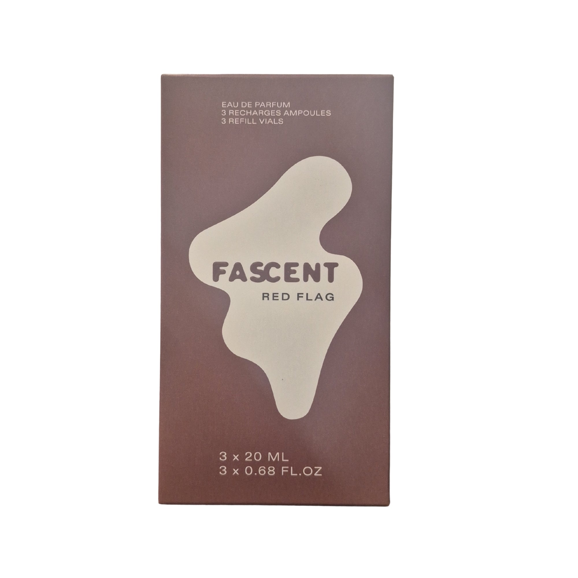 Fascent Red Flag Eau de Parfum – braune Kartonverpackung mit 3 x 20ml Nachfüllampullen – Parfüm