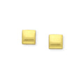 Golden Pillow Square Stud Earrings