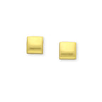 Golden Pillow Square Stud Earrings