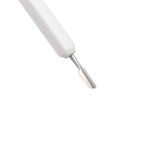 Cuticle Pusher M – white handle, metal tip, white background – nail care