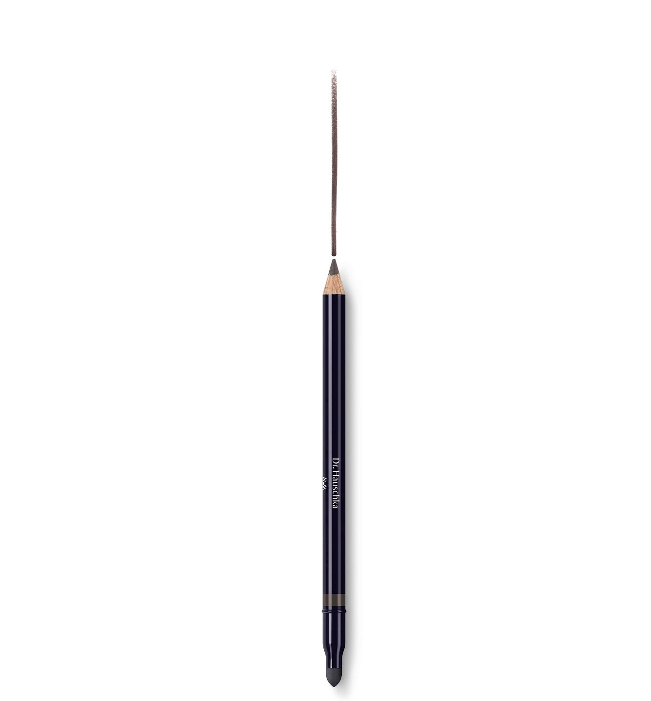 Dr. Hauschka Eye Definer 05 Taupe – dunkelvioletter Stift mit brauner Mine, weißer Hintergrund – Augen-Make-up