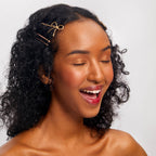 Metal Enamel Bobby Pins Set Rosewood
