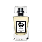 Vamp À Ny Eau de Parfum – klares Glasflakon mit schwarzem Sprühkopf, weißem Etikett und transparentem Deckel – Parfüm