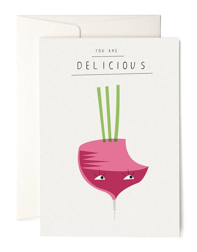 Radish Grußkarte