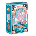 Superior Soap Mediterranees Handseife 150g – türkisfarbene Kartonverpackung mit Pudel-Design, weißer Hintergrund – Hautpflege