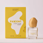 Fascent L'eau D'or Dort Eau de Parfum – 30ml glass bottle with gold spray cap, yellow box, white background – perfume