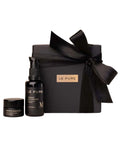 LE PURE Superfood Nutrition Set Christmas Edition – black gift box with ribbon, spray bottle and jar – skin care