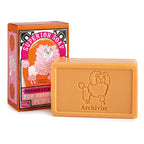 Archivist Orange & Zimt Seife – orangefarbene Seife 150g mit Pudel-Relief, farbenfrohe Verpackung, weißer Hintergrund – Hautpflege