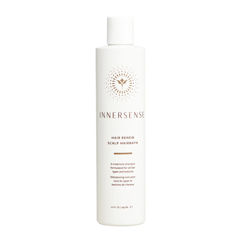 Innersense Hair Renew Scalp Hairbath – weißes Flasche 295ml, weißer Deckel, weißer Hintergrund – Haarpflege