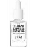 Diluant Express Biosource von Kure Bazaar – klares Glasfläschchen mit weißem Tropfverschluss, weißem Hintergrund – Nagelpflege
