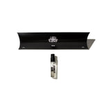 Weltschmerz Parfum – 2ml Sprayfläschchen mit schwarzem Zerstäuber, schwarze Verpackung, weißer Hintergrund – Parfüm