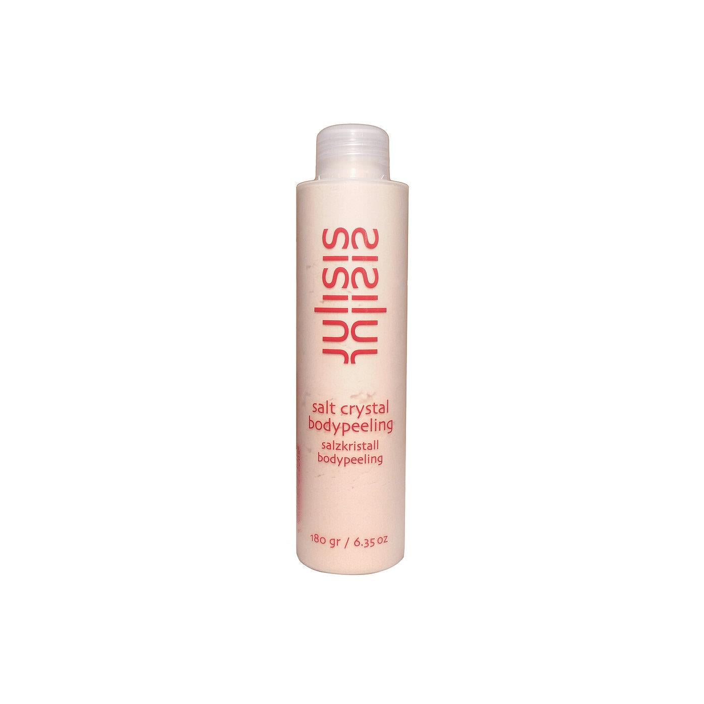 Sisley Salt Crystal Bodypeeling – cremefarbene Tube 180g, weißer Deckel, weißer Hintergrund – Körperpeeling