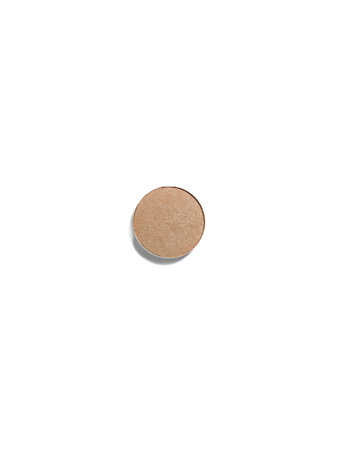 Eye Shadow Charmed Refill – goldener Lidschatten in runder Metallverpackung, weißer Hintergrund – Augenmake-up