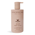 INNERSSENSE Renew Body Lotion – rosafarbene Flasche mit Pumpverschluss, 250 ml, weißer Hintergrund – Körperpflege