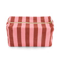 Vic Pouch Canvas Stripes Funky Pink/olive