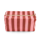Vic Pouch Canvas Stripes Funky Pink/olive