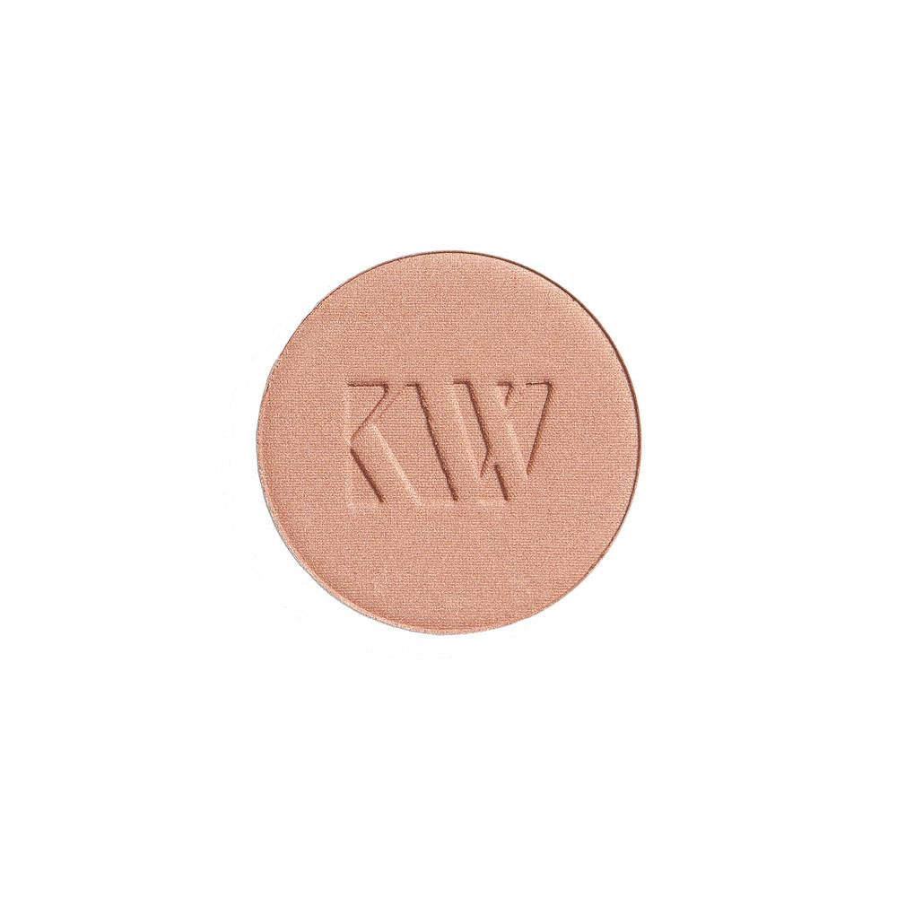 Lightslip Powder Highlighter Luminous – roségoldenes Puder in runder Dose, weißer Hintergrund – Gesichtshighlighter