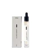 Allured Sobriety Perfume Oil – clear glass bottle with black dropper cap, white label and grey box – perfume