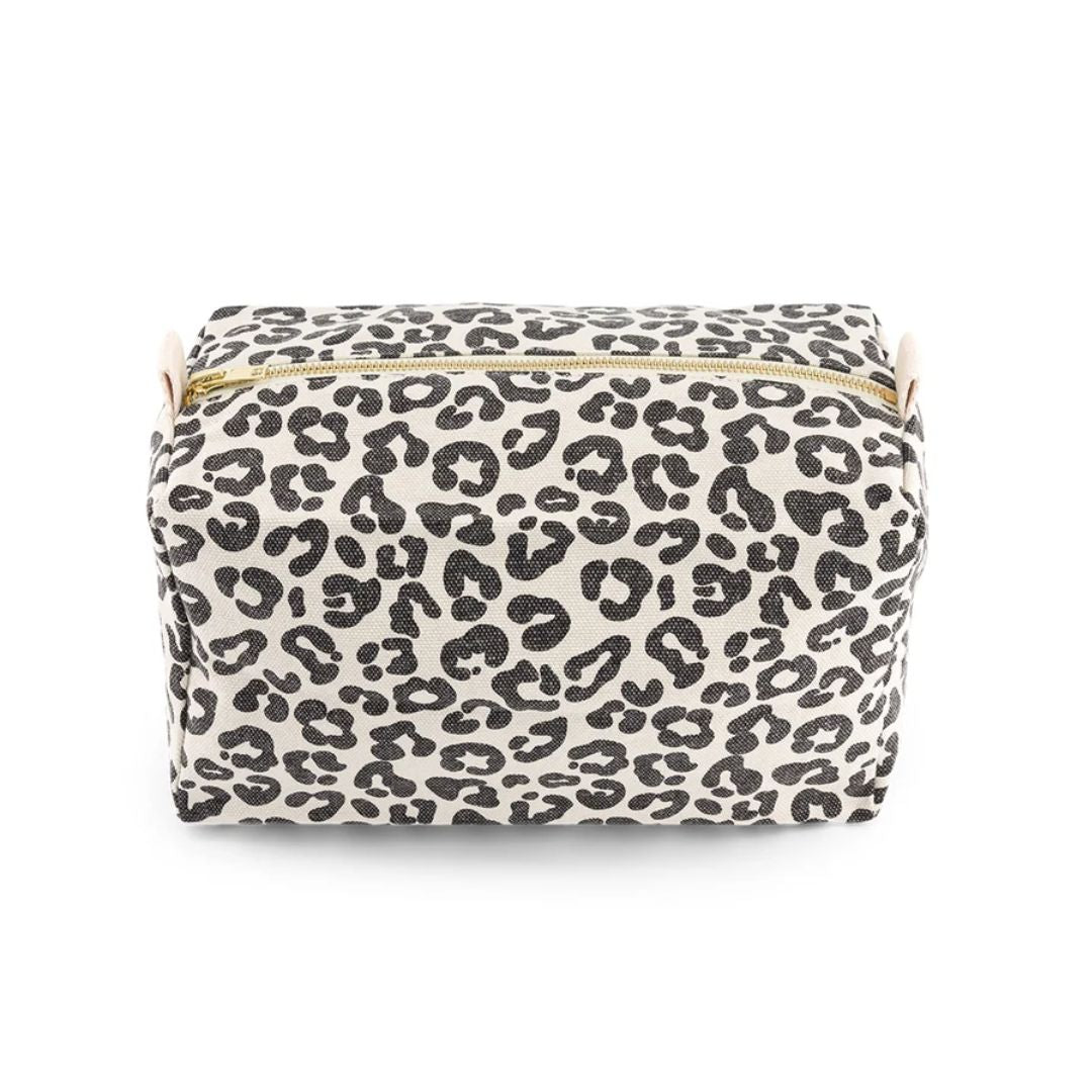Vic Pouch Canvas Graou Greige Leoprint