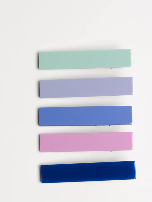 Hairclips in Mulberry