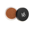 HiRO Mineral Foundation Coppercabana SPF 30 – durchsichtige Dose, braunes Pulver, schwarzer Deckel, weißer Hintergrund – Make-up