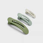 Flat Lay Claw Clips Set Matte Eucalyptus