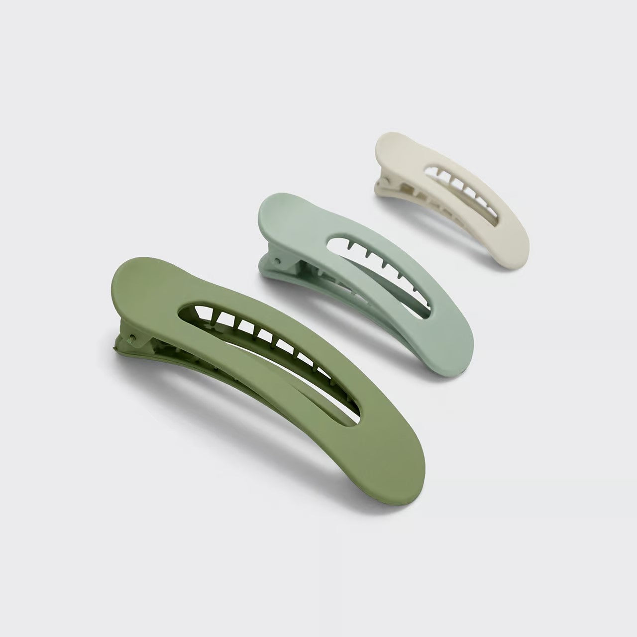 Flat Lay Claw Clips Set Matte Eucalyptus