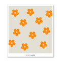 Flower Power sponge cloth on a white background