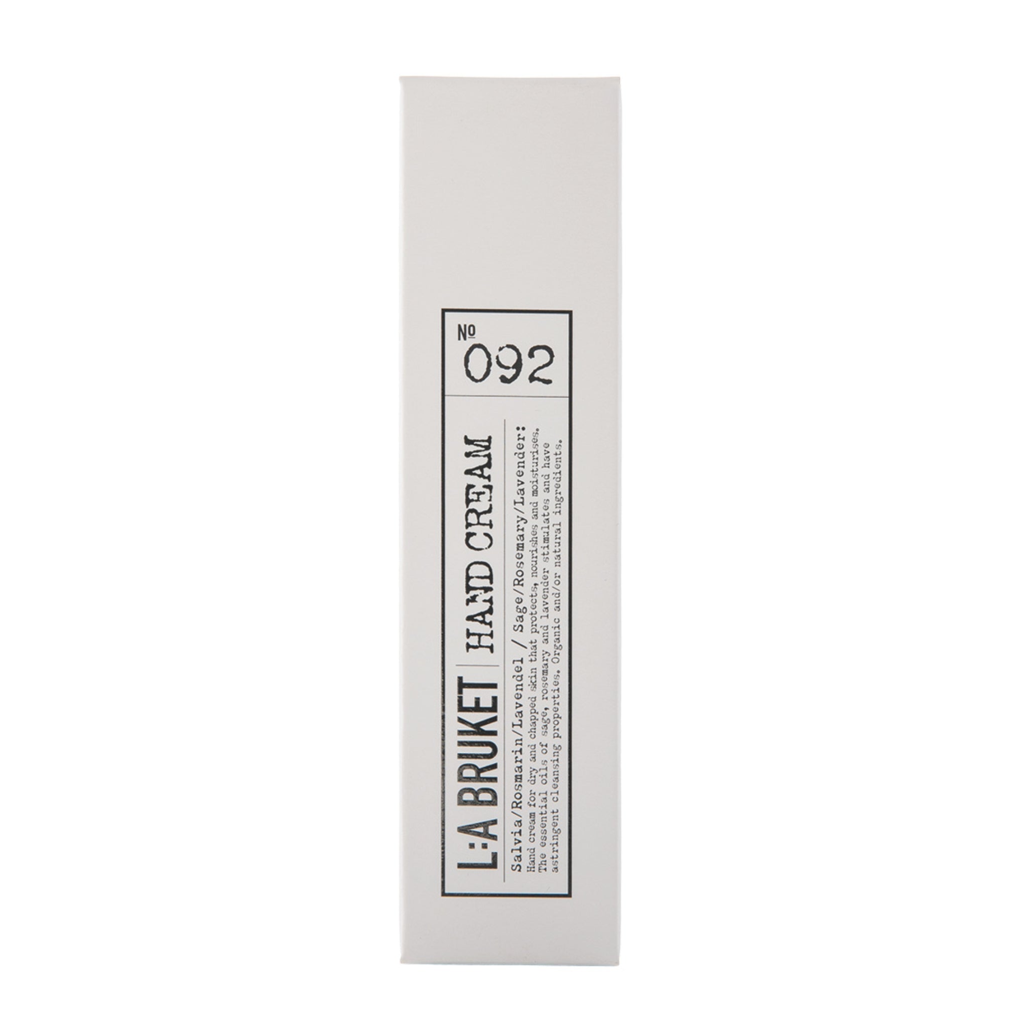 L:A Bruket No. 092 Handcream weiße Verpackung im Karton für die Handpflege