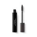 Dr. Hauschka Long Lasting Mascara in Perlantrazit: schwarze Tube und Bürste auf weißem Hintergrund, Augen-Make-up.