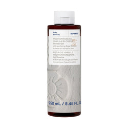 Korres Mediterranean Vanilla Blossom Shower Gel in brown bottle with white cap, body care