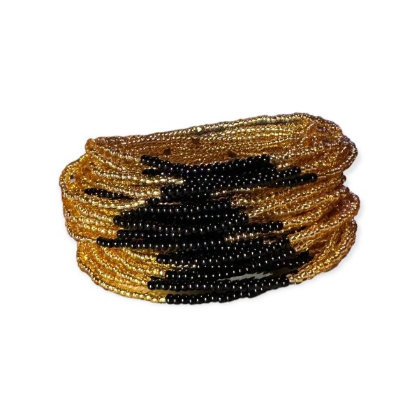 fairitems Masaiarmband, TwinTone Gold/Black 1 Stück